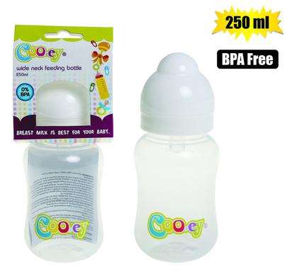 Cooey Feeding Bottle Pl Wide Neck 250Ml