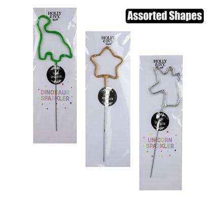 Candle Bithday Sparkles Asstd  Shapes