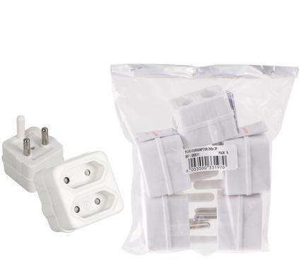 Plug Eurodaptor 2X5A 2Pin           Bulk