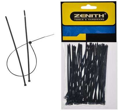 Cable-Ties 2.5X100Mm Black 50'S   Zenith