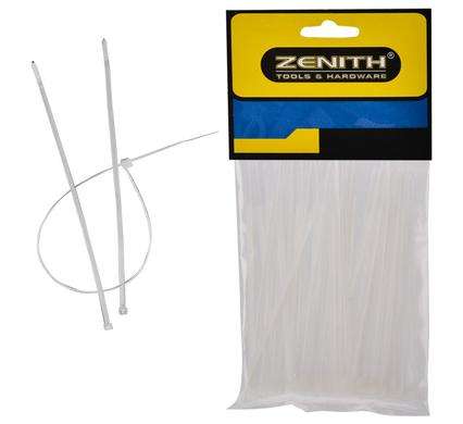 Cable-Ties 2.5X100Mm White 50'S   Zenith