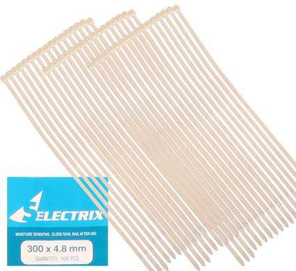 Cable-Ties 4.8X300Mm White 100'S    Bulk