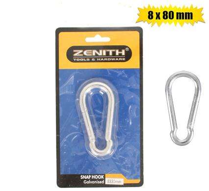 Snap-Hook Galvanised  8X80Mm