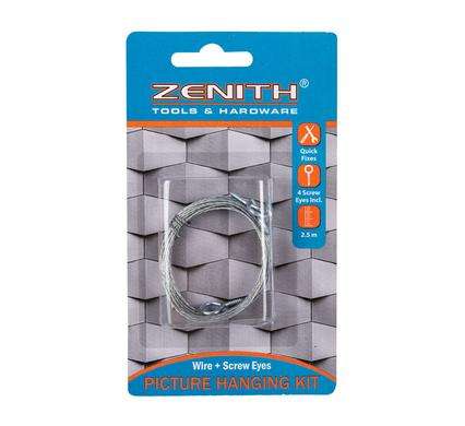 Picture-Wire 2.5M+4Xscrew-Eyes    Zenith