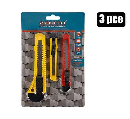 Knife 18+9Mm Snapoff-Blade 3Pce  Blister