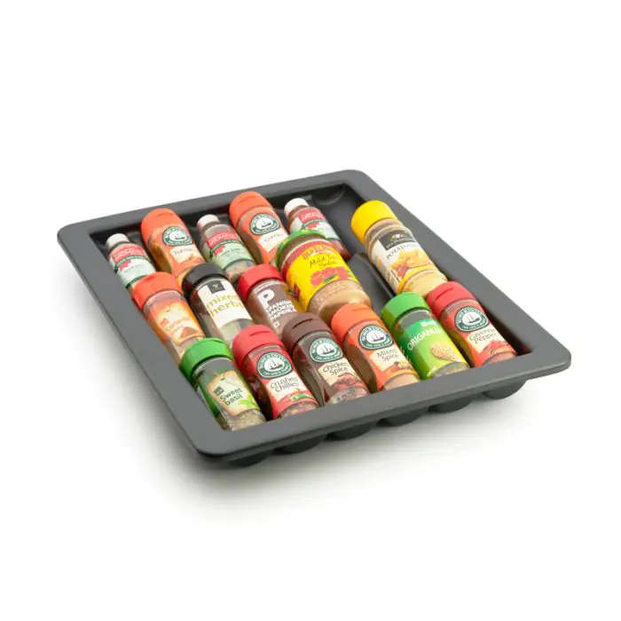 Moulded Spice Tray, Charcoal Plastic, 450mm