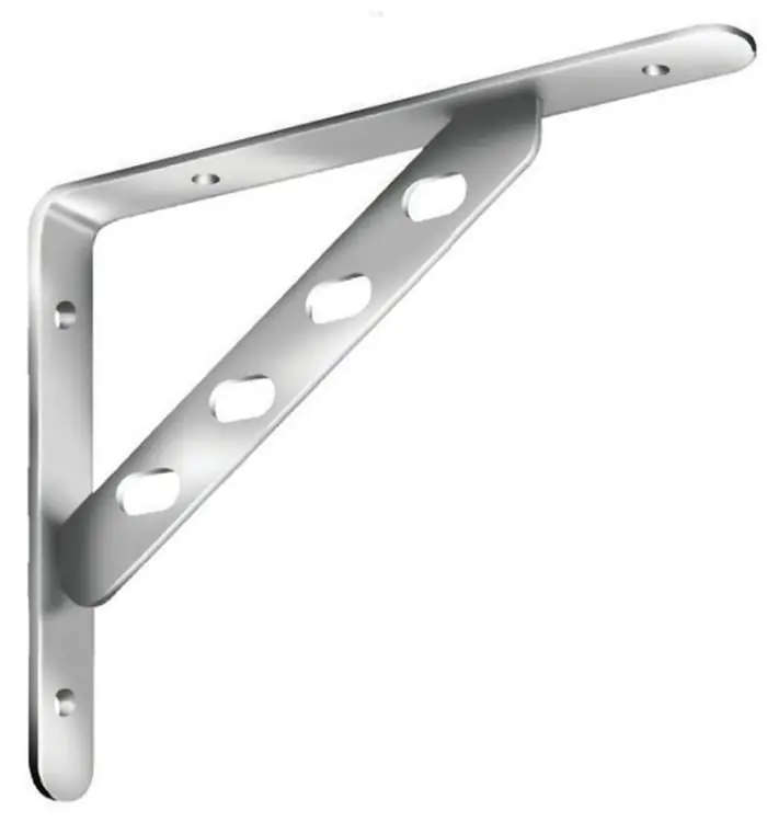 Shelf Bracket, Chrome, 250mm x 195mm