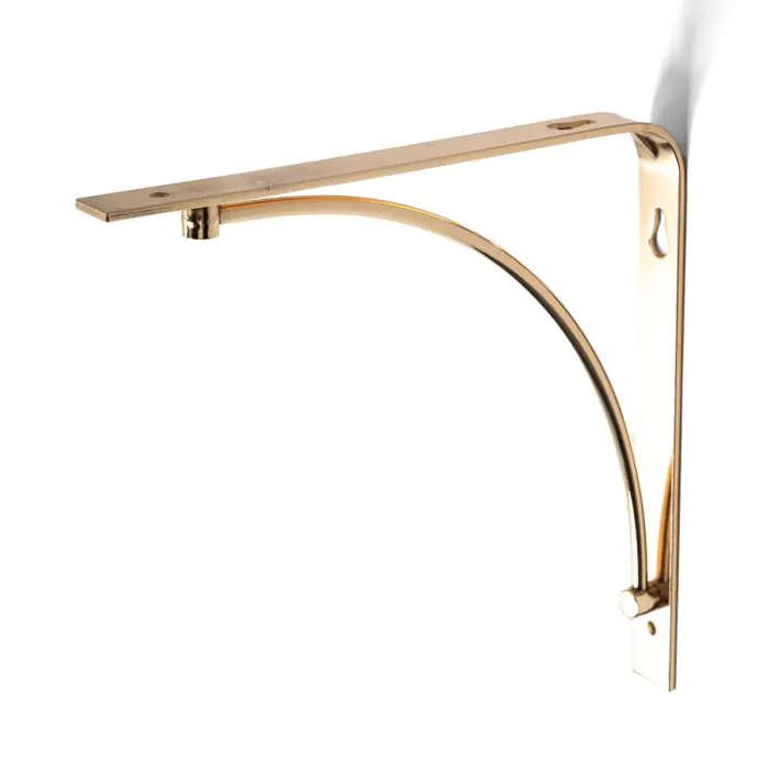 Shelf Bracket, Brushed Gold, 200mm x 200mm