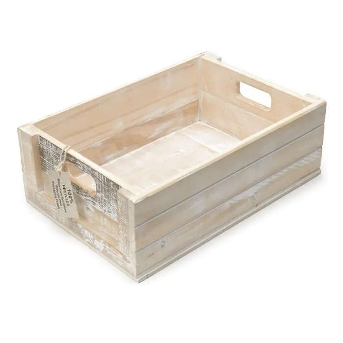 Wood Box, White Wash, 450 Unit
