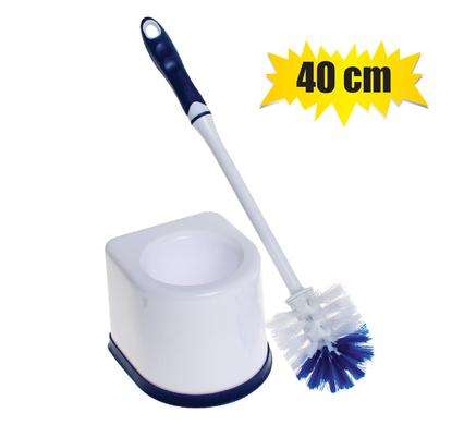 Toilet Brush W/Stand Pl 40Cm