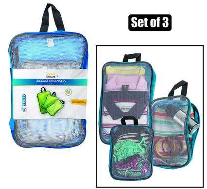 Travel Bag Luggage Organisers 3Pce