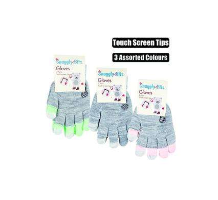 Gloves Adult 2Pair W/Touch Screen Tips