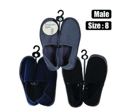 Slipper W/Binding & Tpr-Sole Size 8