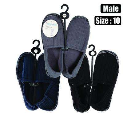 Slipper W/Binding & Tpr-Sole Size 10