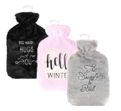 Hotwater Bottle W/Printed Fur Cover