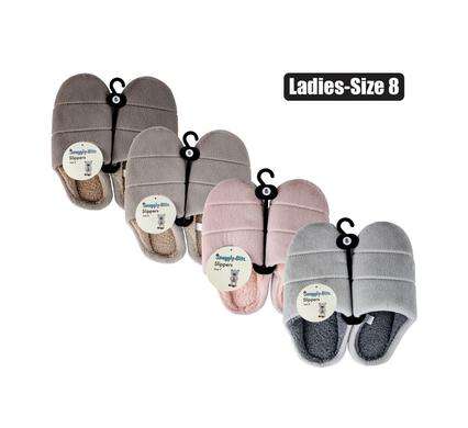 Slipper Slip-In Plain Pvc-Sole Size 8