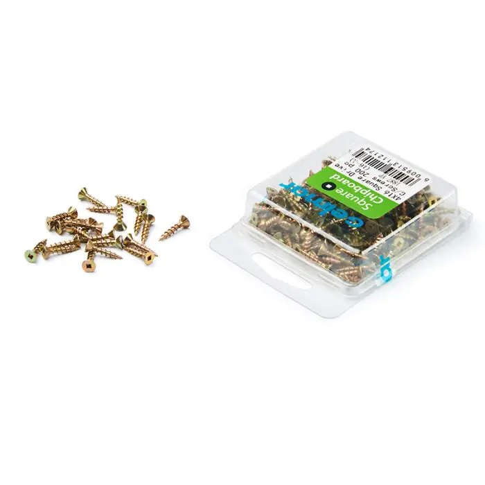 Chipboard Screws, Square, No.4, 3mm x 16mm, 200 Pieces