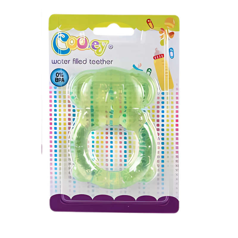 Cooey Teether Water-Filled Animal Design Green