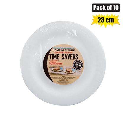 Picnic Plates Foam 23Cm 10Pce