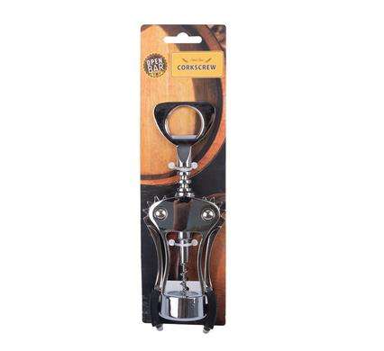 Corkscrew Heavy-Duty Nickled   Open Bar
