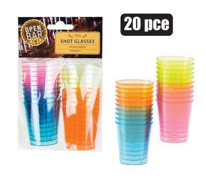 Shot-Glass Pl Disposable 20Pc 2Oz