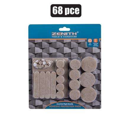 Protection-Pads Brn Asstd 68Pc H/D