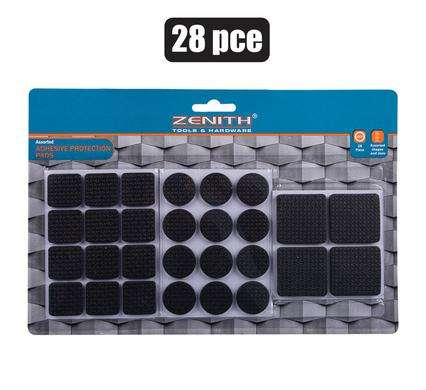 Protection-Pads Blk Adh Asstd 28Pce