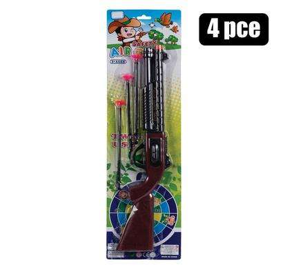 Gun Rifle Suction Dart Set 4Pc 53X15Cm