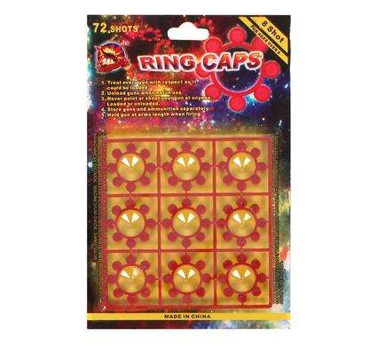 Gun Refill Caps 8 Card Of 9