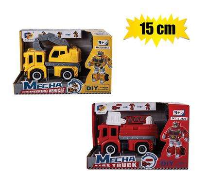 Vehicle Truck Transform 15Cm Asstd
