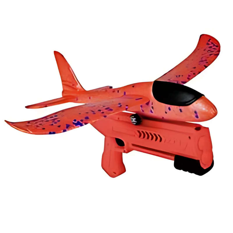 Boys P/Set Glider Foam Plane W/Gun 36Cm