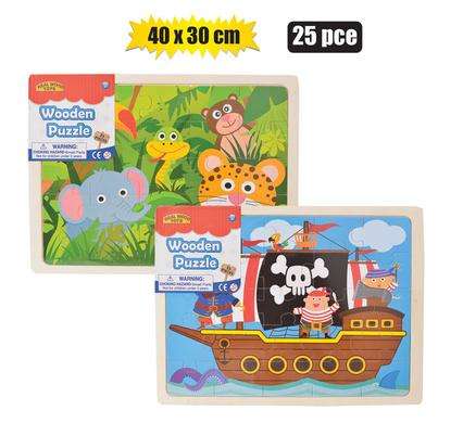Puzzle Wood Jigsaw 40X30Cm 25Pc