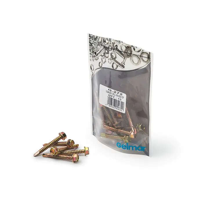 Hex Head Screws, Self Drilling, 5.5mm x 40mm, 15 pieces