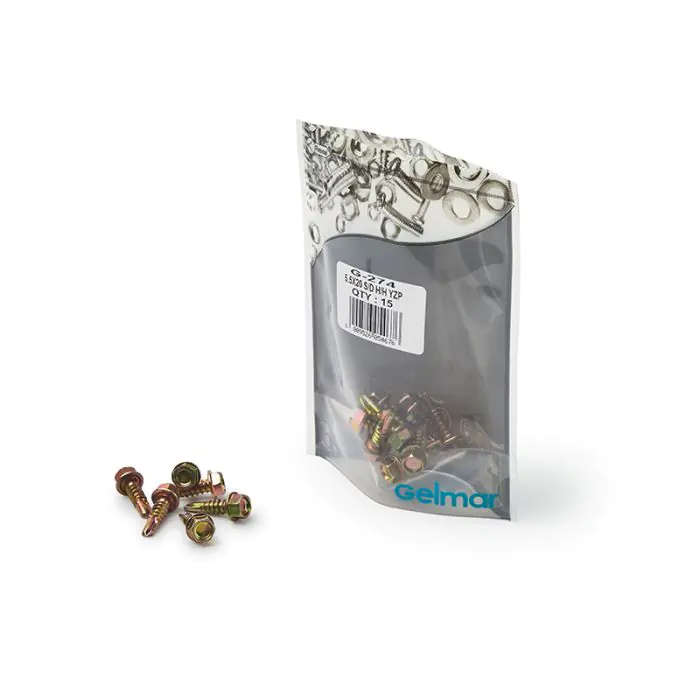 Hex Head Screws, Self Drilling, 5.5mm x 20mm, 15 Pieces