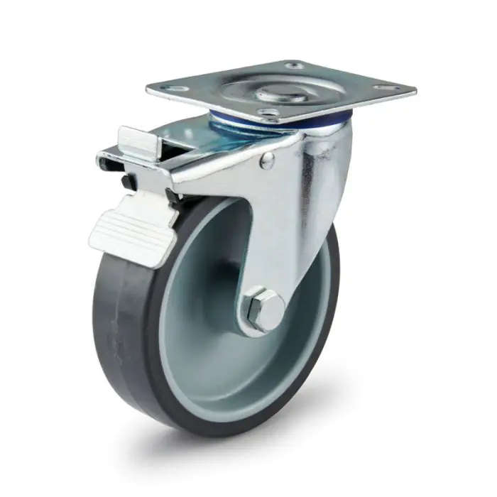 Castor, Swivel with Brake, Heavy Duty, 125mm