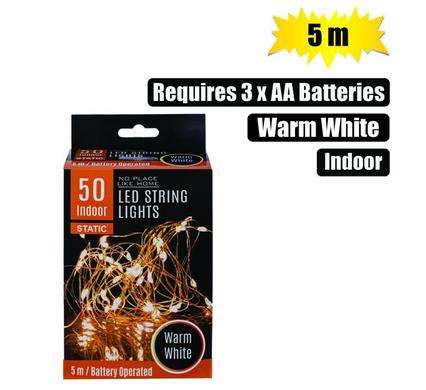 Light Fairy Led-50X Warm Wht 5M B/O