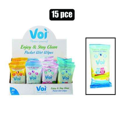Voi Hand-Wipes Cleanser 15Pce