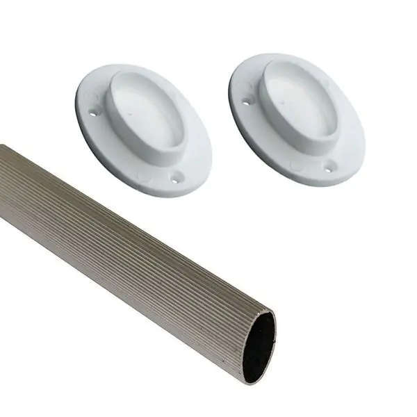 Oval Rail, Aluminium, 1.5 Meter, Includes Holders
