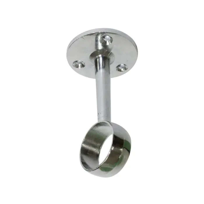 Rail Center Support, Round, Chrome Plated, 19mm