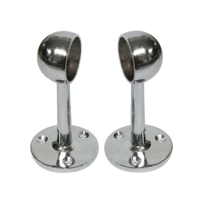 Towel Rail Bracket, Chrome Plated, 25mm, 2 Pieces