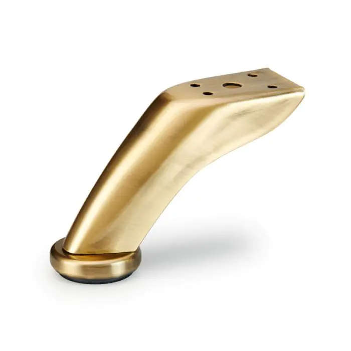 Curved Leg, H90mm, Antique Brass