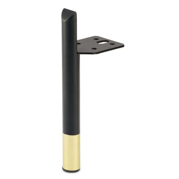 Tube Leg, Slim, H180mm, Black/Gold