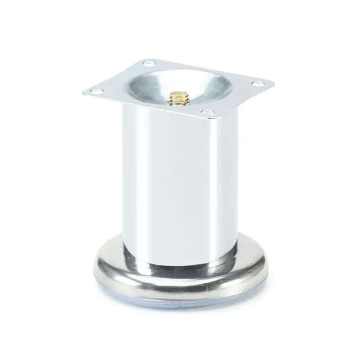 Round Leg on Base, Eco, H80mm, Chrome Plated