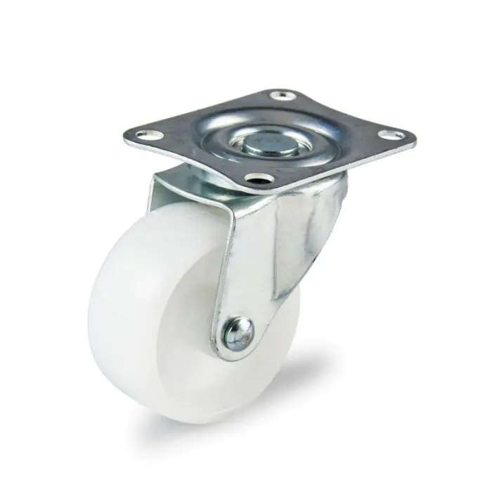Castor, Swivel, White, Polypropylene, 75mm