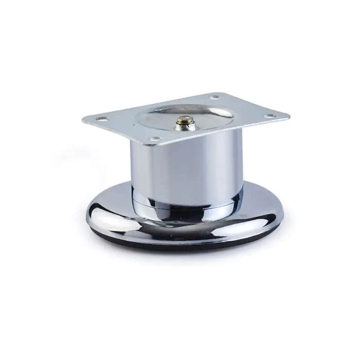 Round Leg on Base, H50mm x 48mm, Chrome Plated