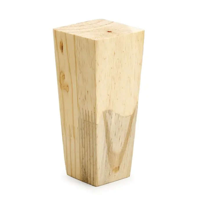 Bunfoot, Tapered, H200mm x 65mm, Raw Pine