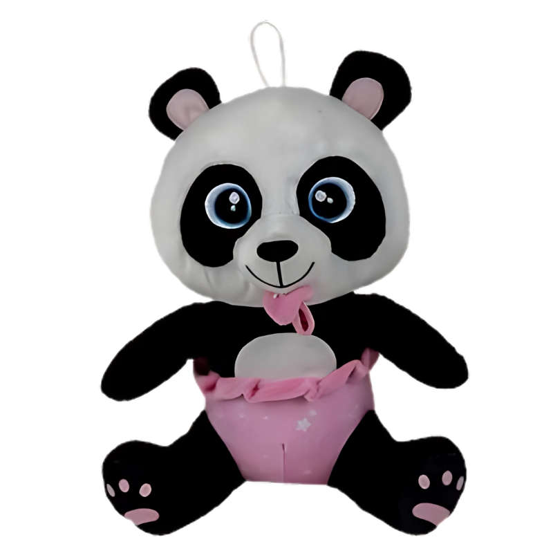 Plush Wild Panda W/Dummy & Nappy 26Cm