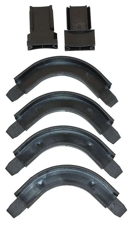 Roller Shutter Handle Guides with 4 Corners, Black