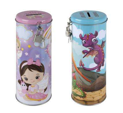 Money-Bank Tin Asstd 20.5X7.5Cm