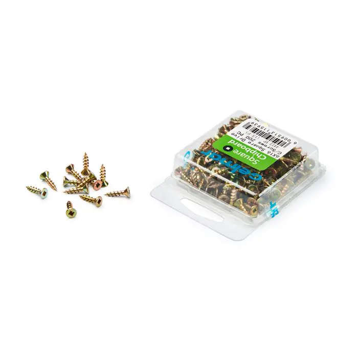 Chipboard Screws, Square, No.6, 3.5mm x 16mm, 200 Pieces